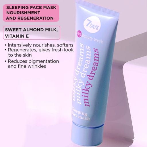 7DAYS Ansiktsmaske 7DAYS Sleeping face mask MILKY DREAMS, 80 ml