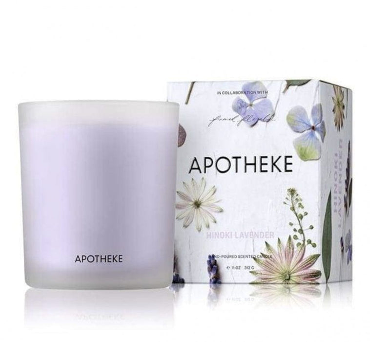 APOTHEKE Duftlys Framed Florals Hinoki Lavender Candle 310g