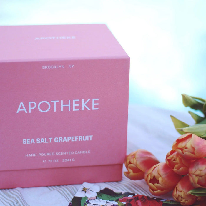 APOTHEKE Duftlys Sea Salt Grapefruit 4-Wick Concrete